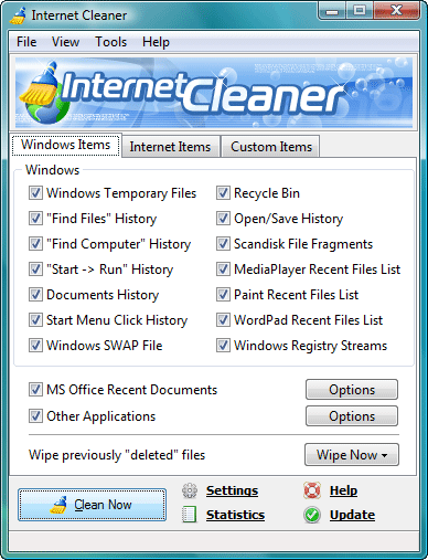Screenshot for Internet Cleaner 3.7